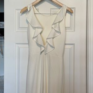 Lulu’s white wide leg jump suit size large